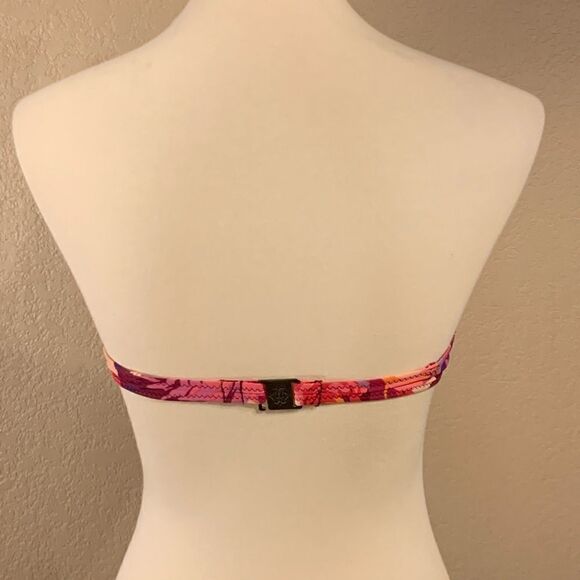 Nanette Lepore Strapless Bikini Top S Pink Floral - Picture 5 of 11